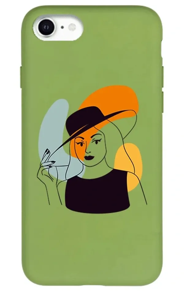 iPhone SE 2020 Lansman Kılıf - Art Woman 4