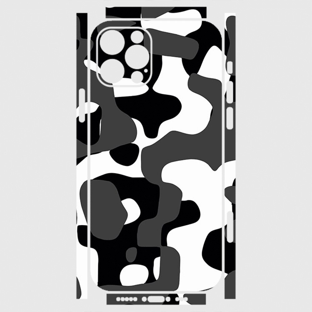 iPhone 12 Pro Telefon Kaplama - Grey Camouflage