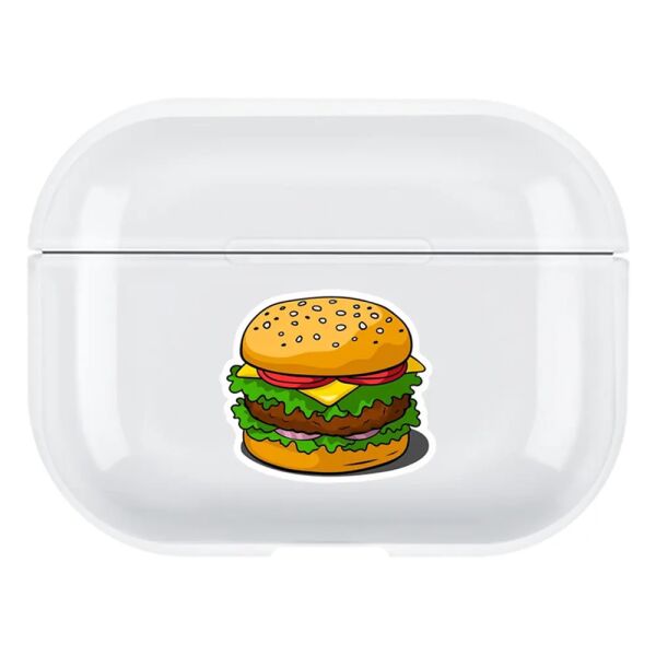 Airpods Pro Şeffaf Kılıf - Burger