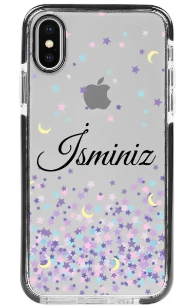 iPhone X Impact Case - Moon And Stars