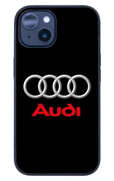 iPhone 14 Tamperli Glossy Cam Kapak - Audi