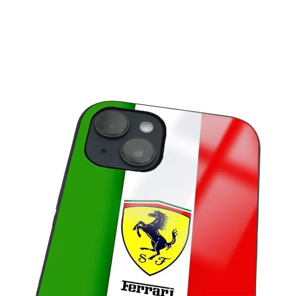 iPhone 14 Tamperli Glossy Cam Kapak - Ferrari 2