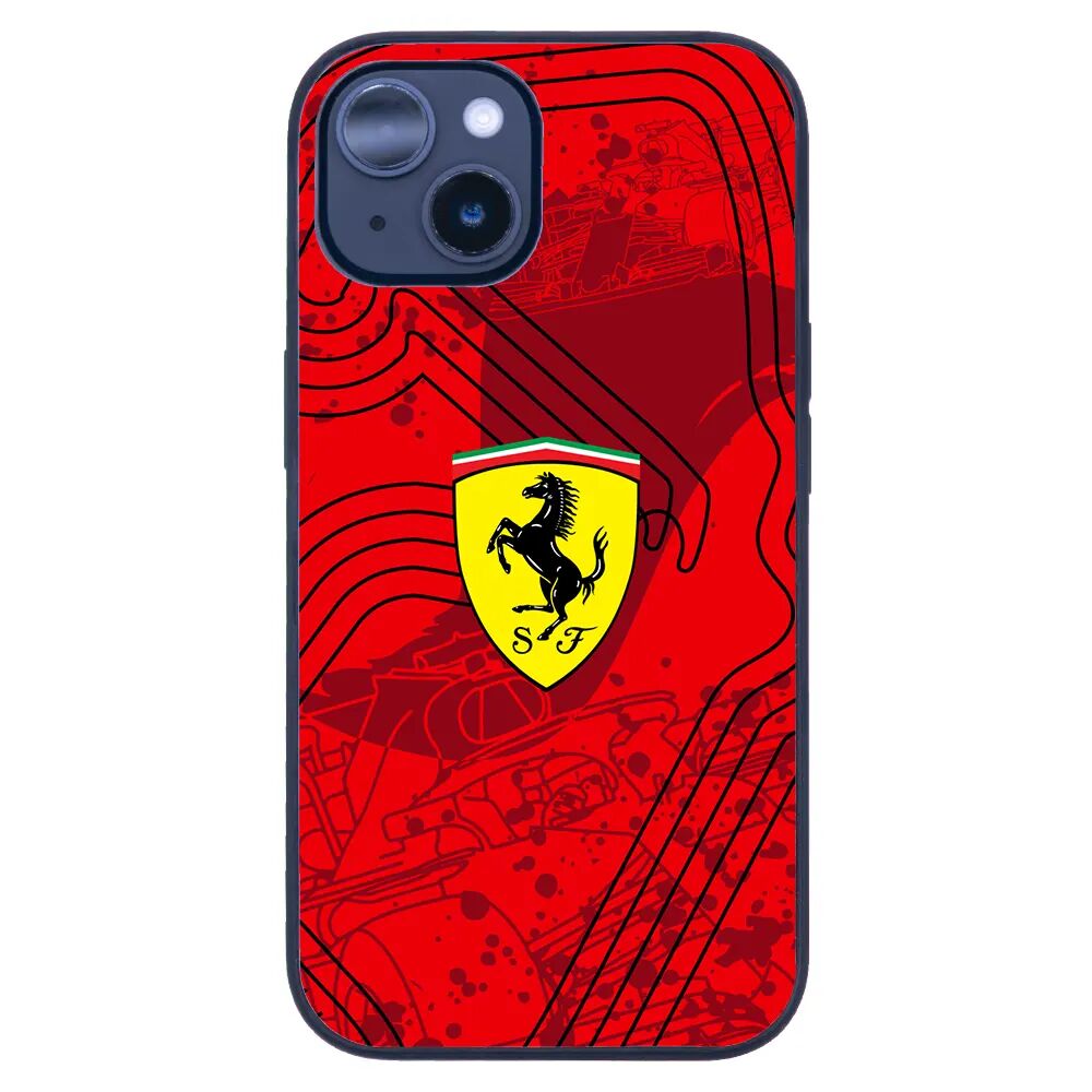 iPhone 14 Tamperli Glossy Cam Kapak - Ferrari 5