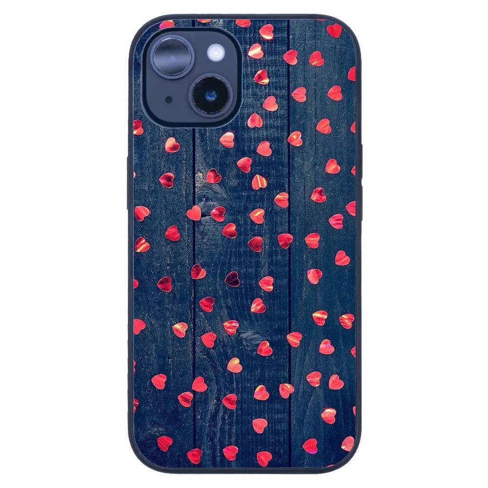 iPhone 14 Tamperli Glossy Cam Kapak - Hearts