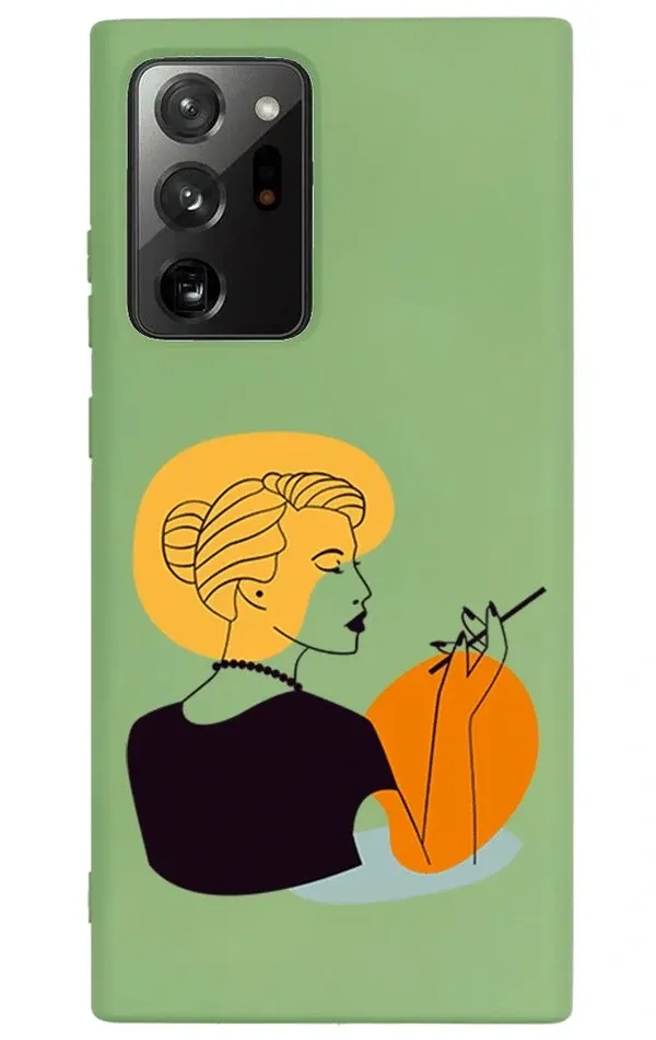 Samsung Galaxy Note 20 Ultra Lansman Kılıf - Art Woman 2