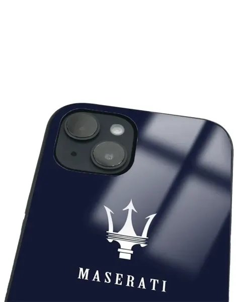 iPhone 14 Tamperli Glossy Cam Kapak - Maserati