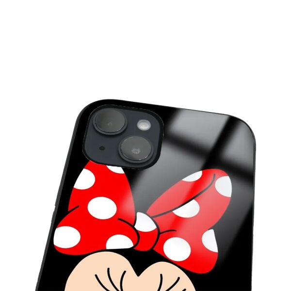 iPhone 14 Tamperli Glossy Cam Kapak - Mickey 2