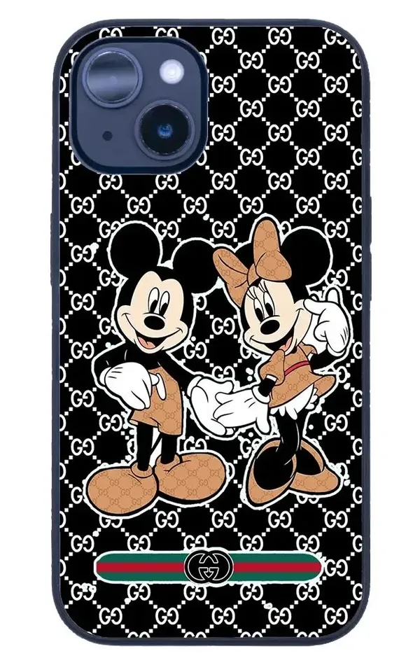 iPhone 14 Tamperli Glossy Cam Kapak - Mickey 3