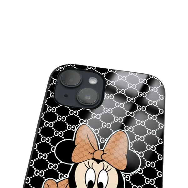 iPhone 14 Tamperli Glossy Cam Kapak - Mickey 4