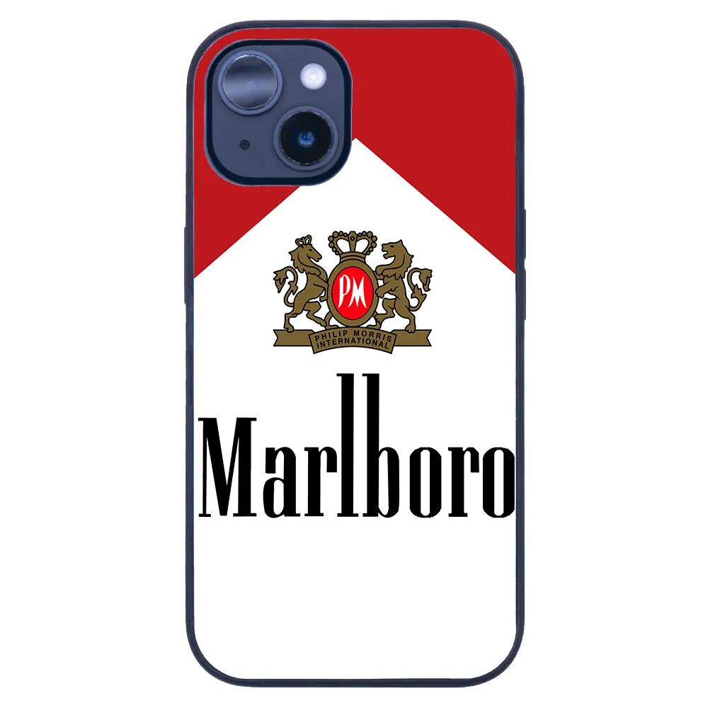 iPhone 14 Plus Tamperli Glossy Cam Kapak - Marlboro