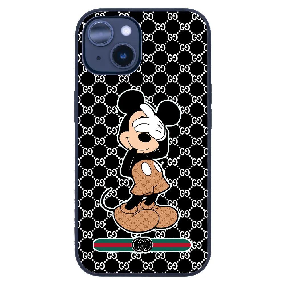 iPhone 14 Plus Tamperli Glossy Cam Kapak - Mickey 1