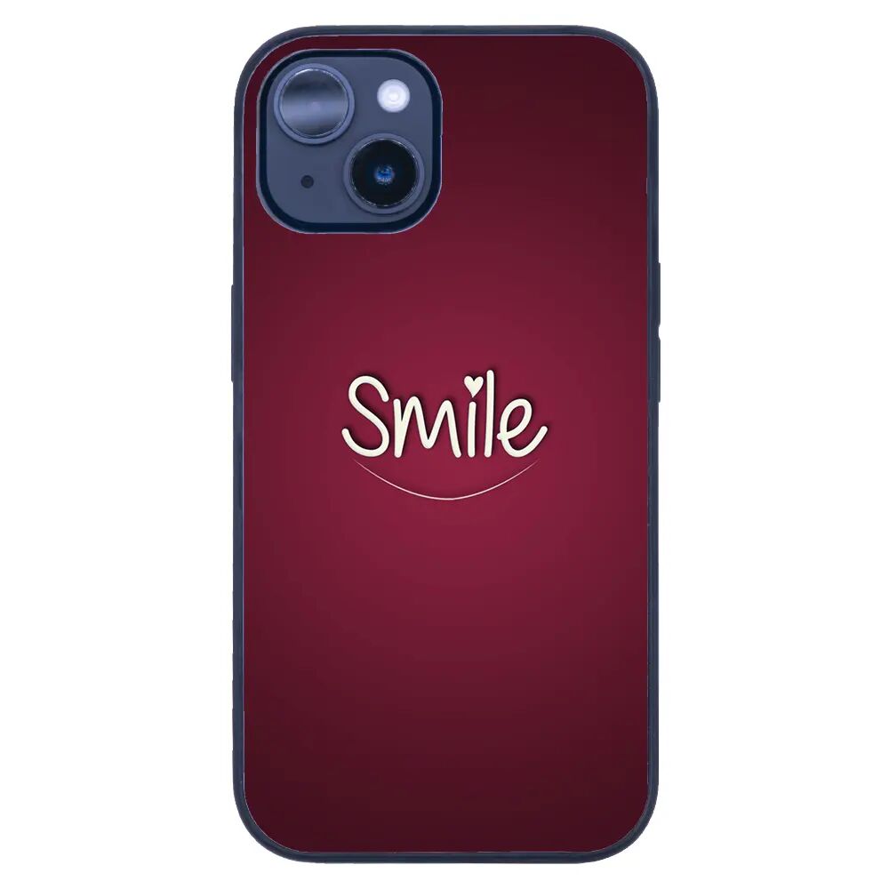 iPhone 14 Plus Tamperli Glossy Cam Kapak - Smile