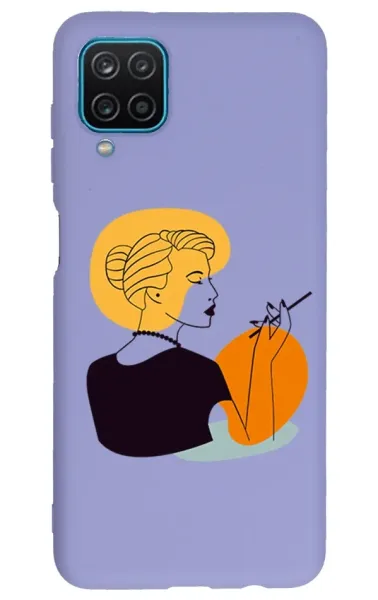 Samsung Galaxy   A12 Lansman Kılıf - Art Woman 2