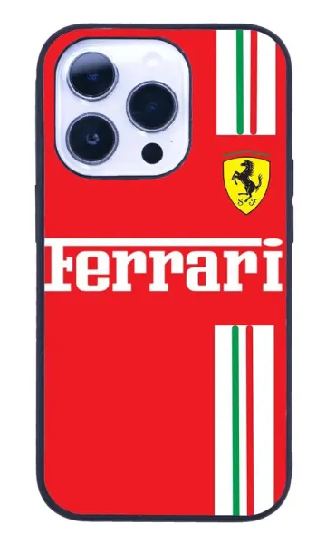 iPhone 14 Pro Tamperli Glossy Cam Kapak - Ferrari