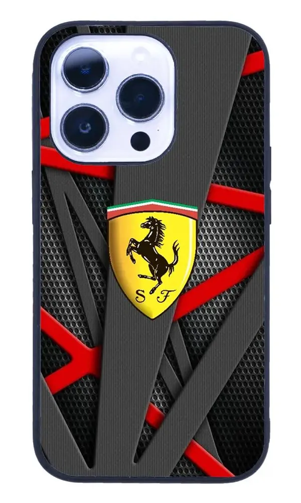 iPhone 14 Pro Tamperli Glossy Cam Kapak - Ferrari 4