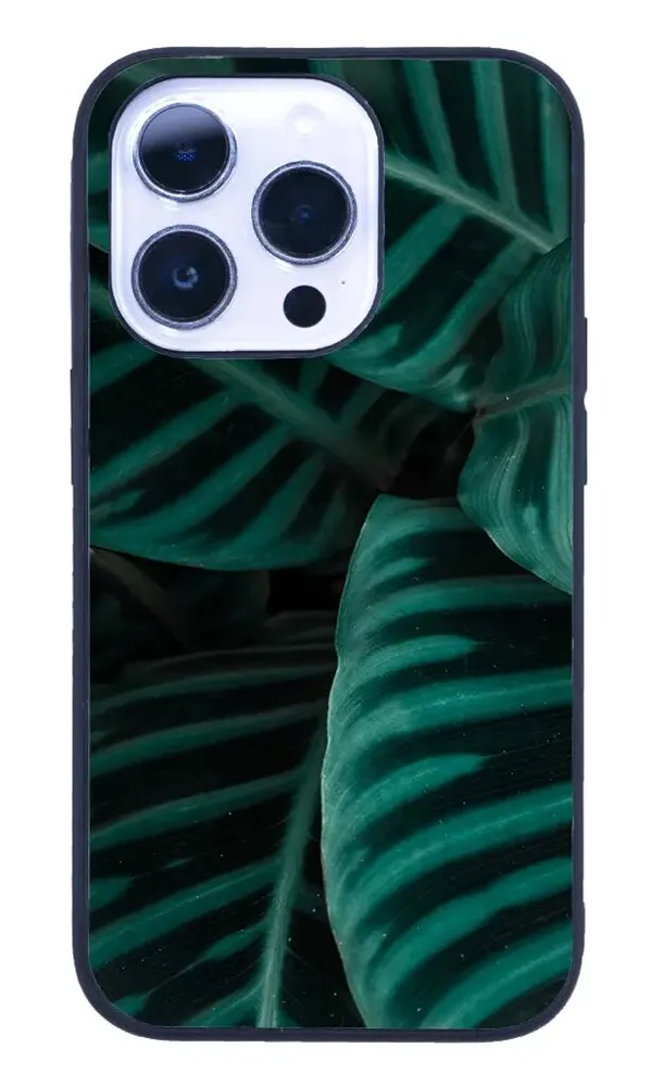 iPhone 14 Pro Tamperli Glossy Cam Kapak - Green