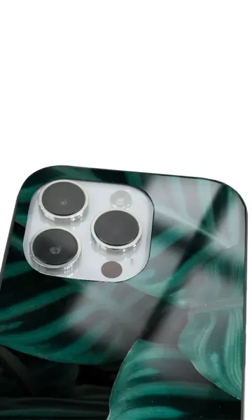 iPhone 14 Pro Tamperli Glossy Cam Kapak - Green