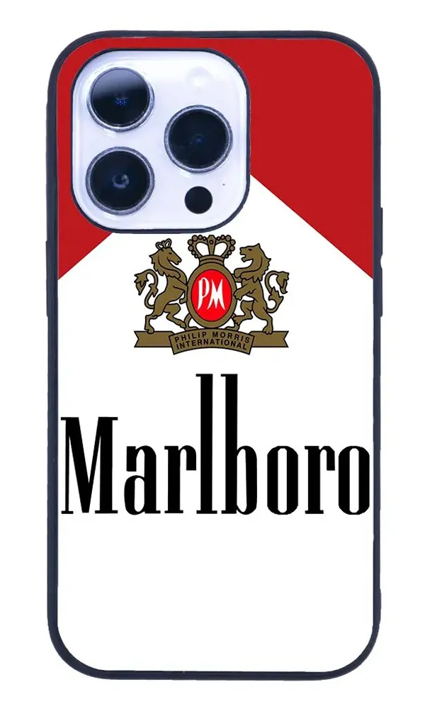 iPhone 14 Pro Tamperli Glossy Cam Kapak - Marlboro