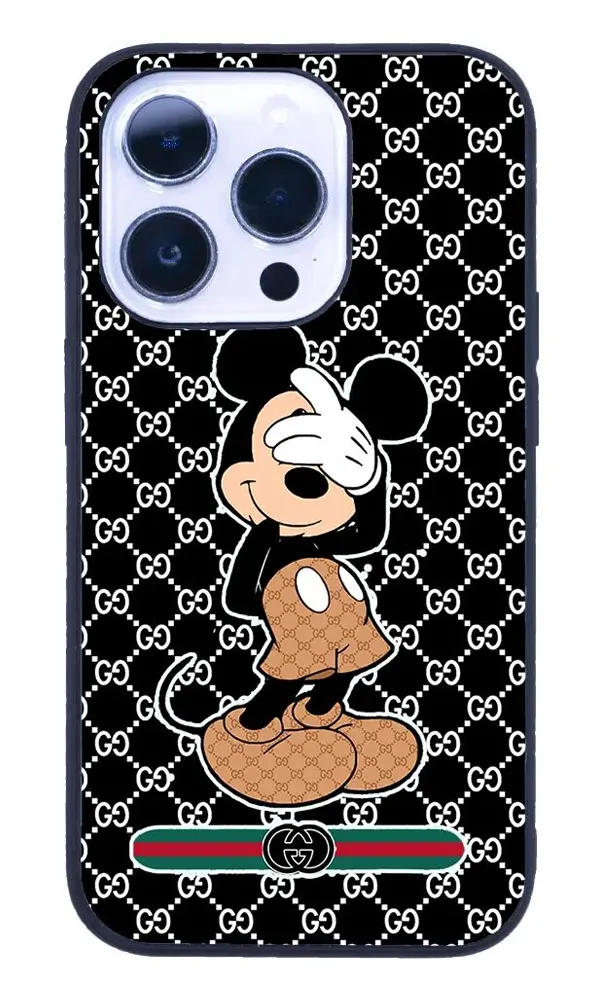 iPhone 14 Pro Tamperli Glossy Cam Kapak - Mickey 1