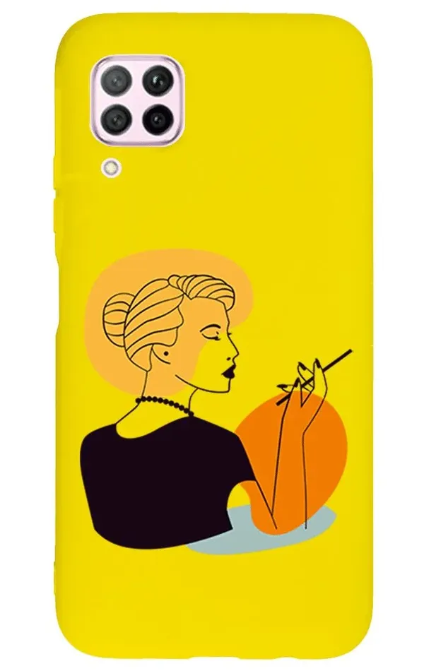 Huawei P40 Lite Lansman Kılıf - Art Women 2