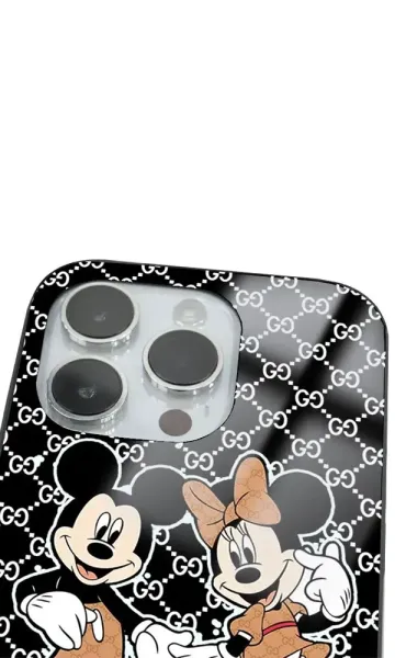 iPhone 14 Pro Tamperli Glossy Cam Kapak - Mickey 3