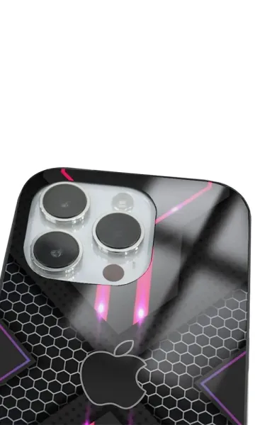 iPhone 14 Pro Tamperli Glossy Cam Kapak - Pink Light