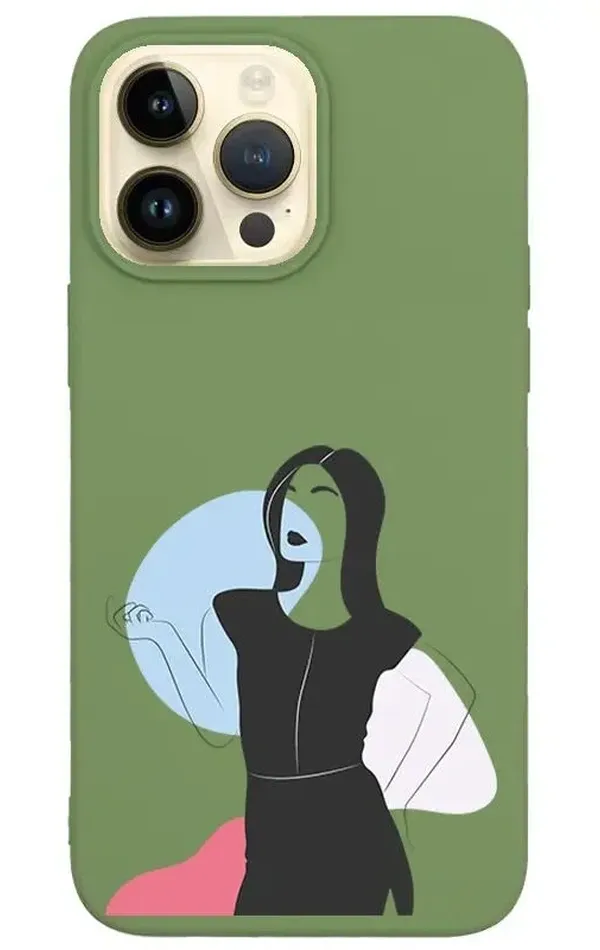 iPhone 14 Pro Lansman Kılıf - Art Woman 1