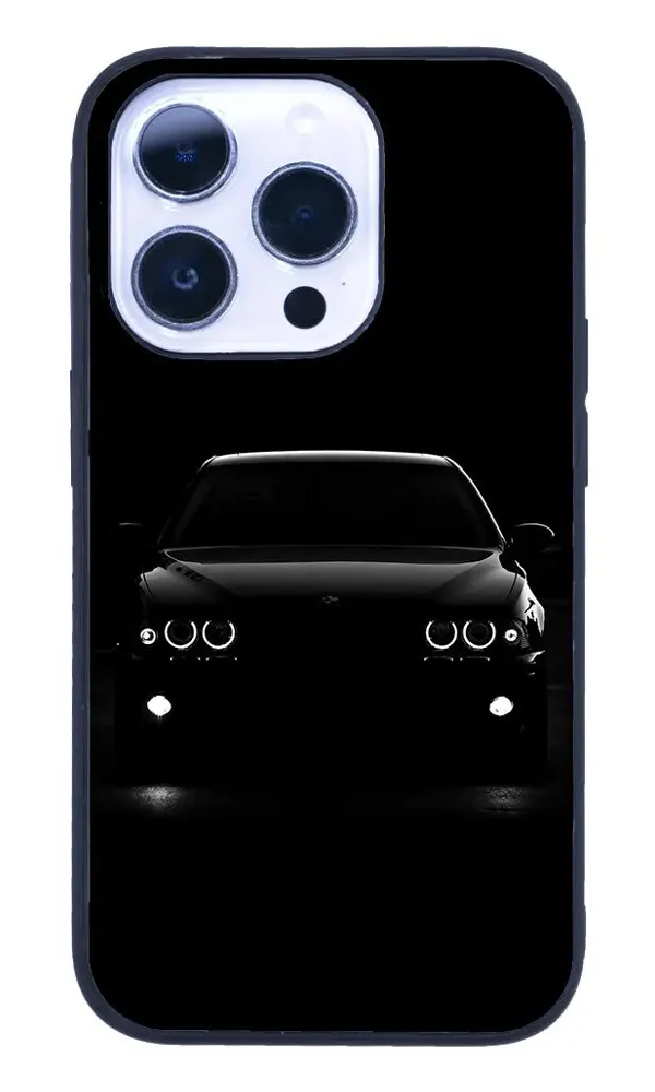 iPhone 14 Pro Max Tamperli Glossy Cam Kapak - BMW 1