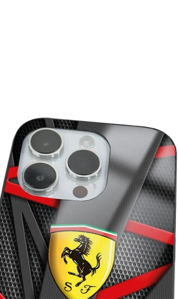 iPhone 14 Pro Max Tamperli Glossy Cam Kapak - Ferrari 4