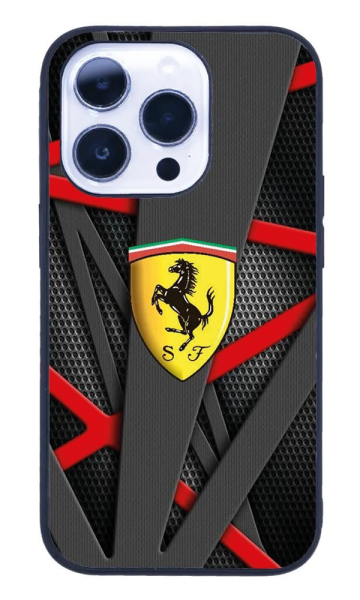 iPhone 14 Pro Max Tamperli Glossy Cam Kapak - Ferrari 4