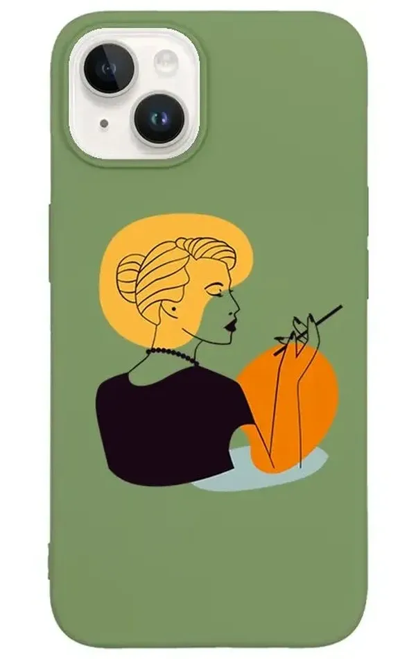 iPhone 14 Plus Lansman Kılıf - Art Woman 2