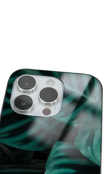 iPhone 14 Pro Max Tamperli Glossy Cam Kapak - Green