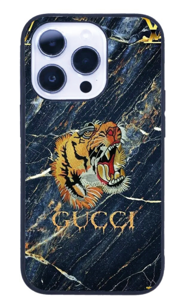 iPhone 14 Pro Max Tamperli Glossy Cam Kapak - Gucci