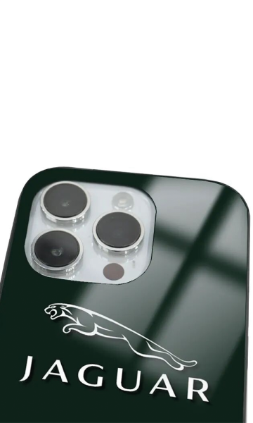 iPhone 14 Pro Max Tamperli Glossy Cam Kapak - Jaguar