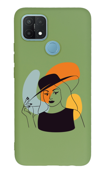 Oppo A15s Lansman Kılıf - Art Woman 4