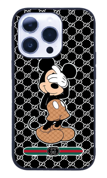 iPhone 14 Pro Max Tamperli Glossy Cam Kapak - Mickey 1