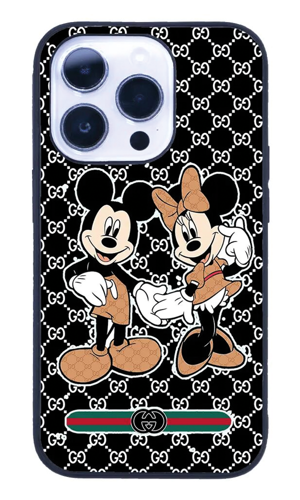 iPhone 14 Pro Max Tamperli Glossy Cam Kapak - Mickey 3