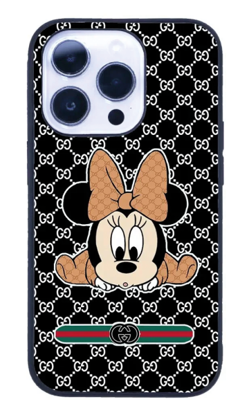 iPhone 14 Pro Max Tamperli Glossy Cam Kapak - Mickey 4