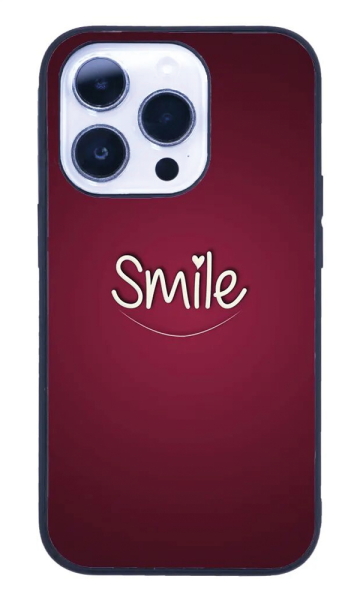 iPhone 14 Pro Max Tamperli Glossy Cam Kapak - Smile