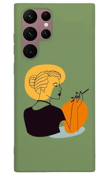 Samsung Galaxy S22 Ultra Lansman Kılıf - Art Woman 2