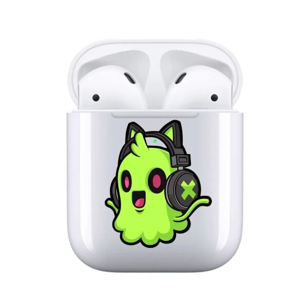 Airpods 1-2 Şeffaf Kılıf Cute Ghost