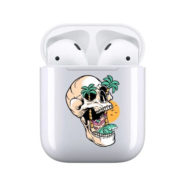 Airpods 1-2 Şeffaf Kılıf Kurukafa